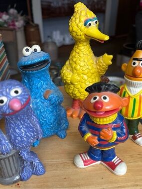 Vintage Gotham Sesame Street character figurine set